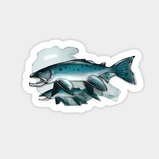 Salmon Salar II Sticker